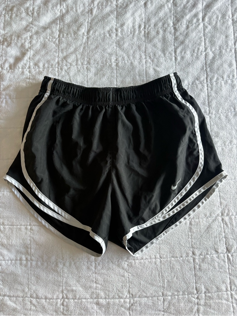 Nike Women's Black Tempo Running Shorts with White Trim